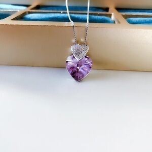 18K Gp Purple Zircon Necklace